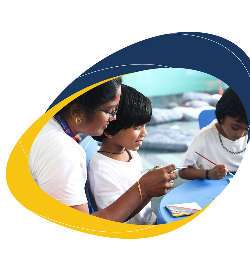 Students showing courage